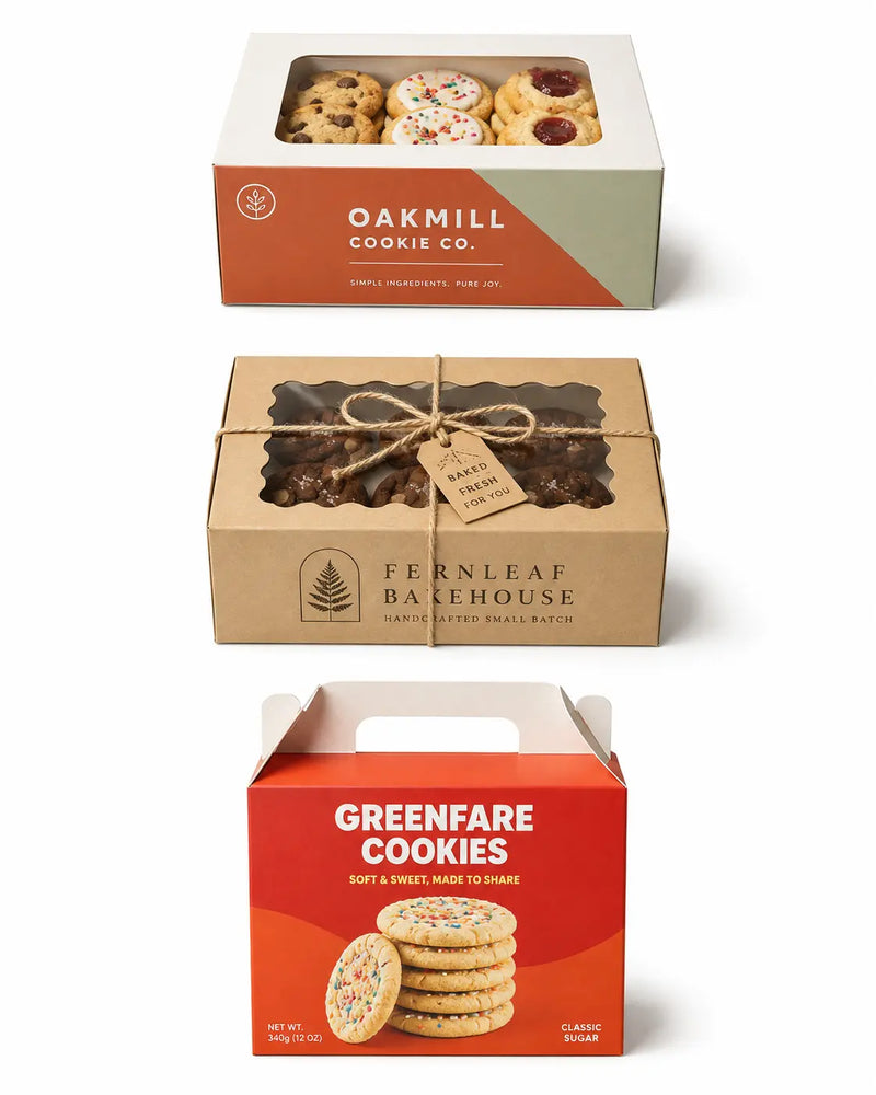 Takeaway box with printed branding