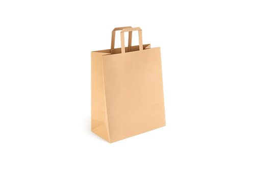 Kleine Kraftpapieren Tas met Plat Handvat