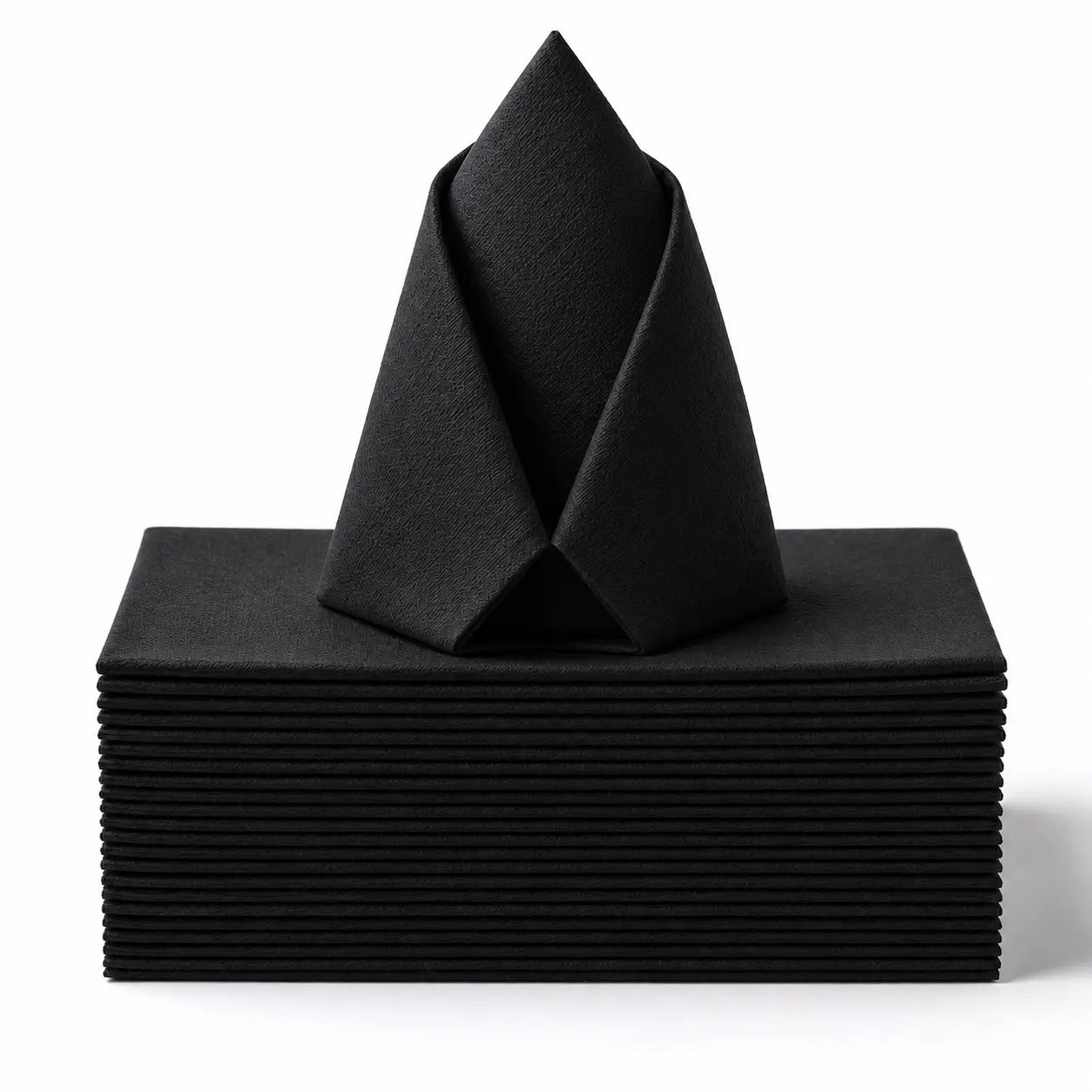 Premium Disposable Black Airlaid Paper Dinner Napkin – 40x40cm | 2 Ply, 1/8 Fold, Elegant & Absorbent