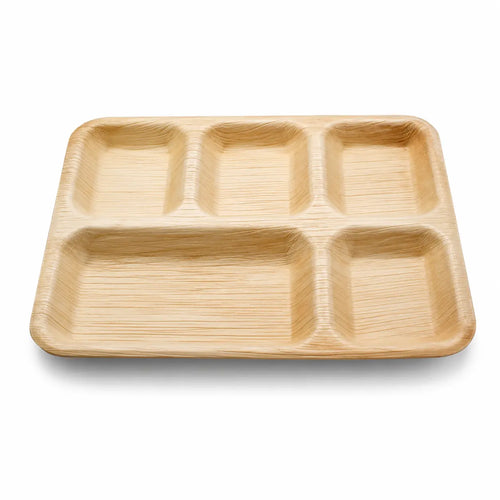 Palm Leaf 5-Compartment Meal Plate
