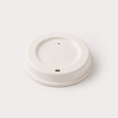 Milieuvriendelijk 12 oz Ronde Bagasse Bekerdeksel – Ø 9,6 × 2 cm