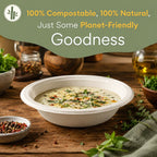 Eco Friendly 1000 ml Round Bagasse Bowl – 20.8 × 6 cm