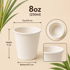 Milieuvriendelijke 8 oz Ronde Bagasse Beker - 250 ml