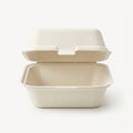 Milieuvriendelijke Vierkante Bagasse Clamshell Bak met 1 Vak – 15 × 15 × 7 cm
