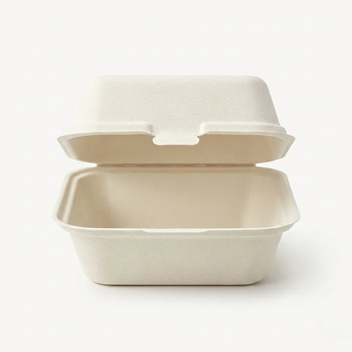 Vierkante Bagasse Clamshell Verpakking 15x15x7cm