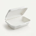 Eco Friendly 1-Compartment Rectangular Bagasse Clamshell Container – 23 × 15.3 × 8 cm