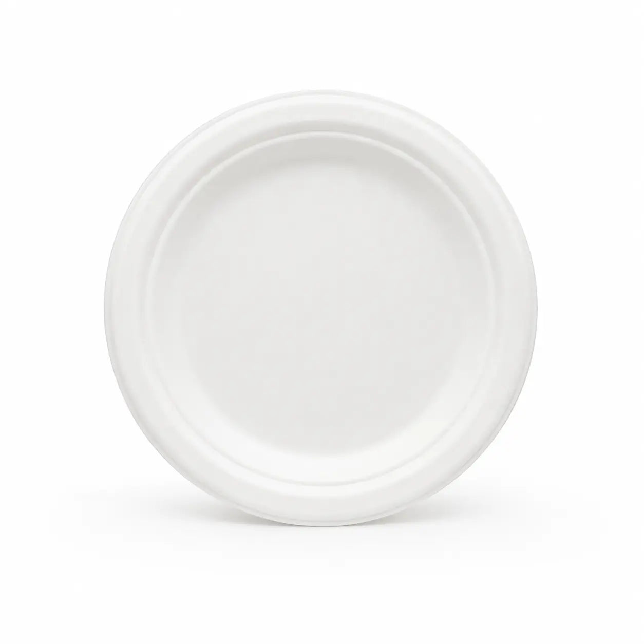 Eco Friendly Bagasse Round Plate - 18 cm