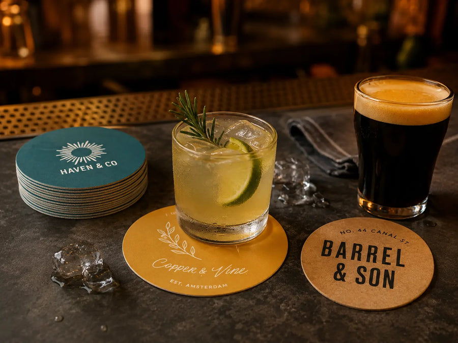 Custom printed eco coaster