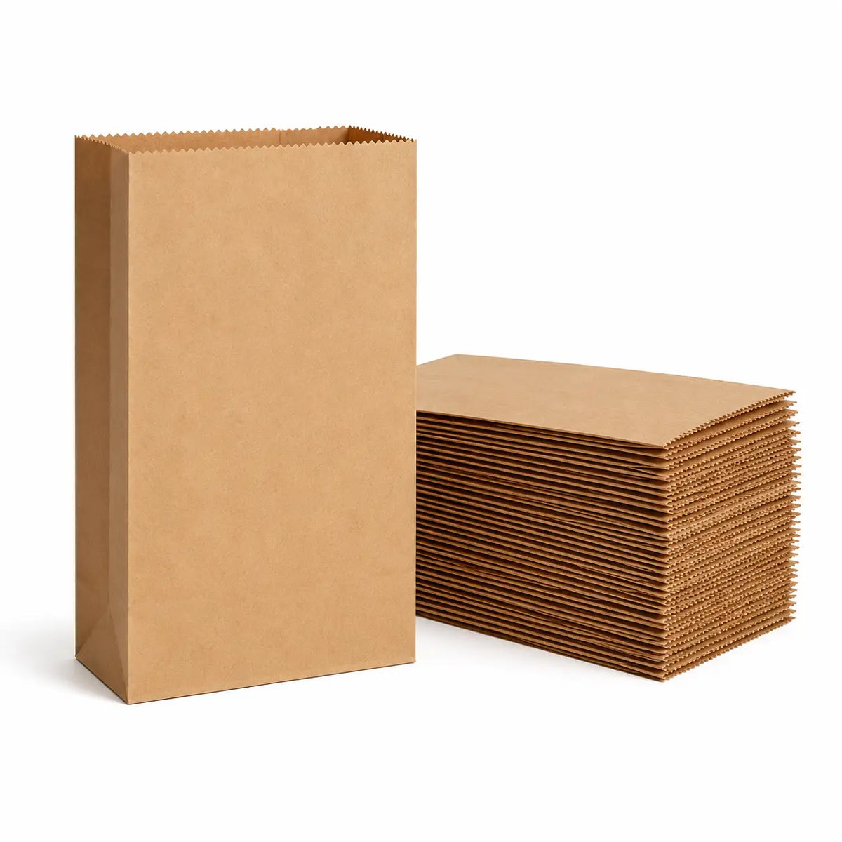Milieuvriendelijke Wegwerp Bruine Kraftpapieren Brood- en Bakkerij Afhaalzak – 15 x 7 x 23 cm