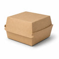 Eco-Friendly Disposable Brown Kraft Paper Burger Box – 12.7 x 12.7 x 8.9 cm