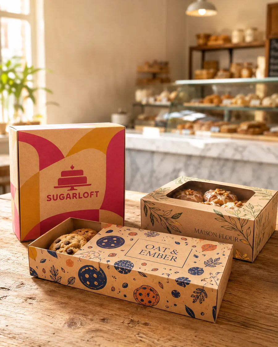 Bedrukte bakkerijdoos