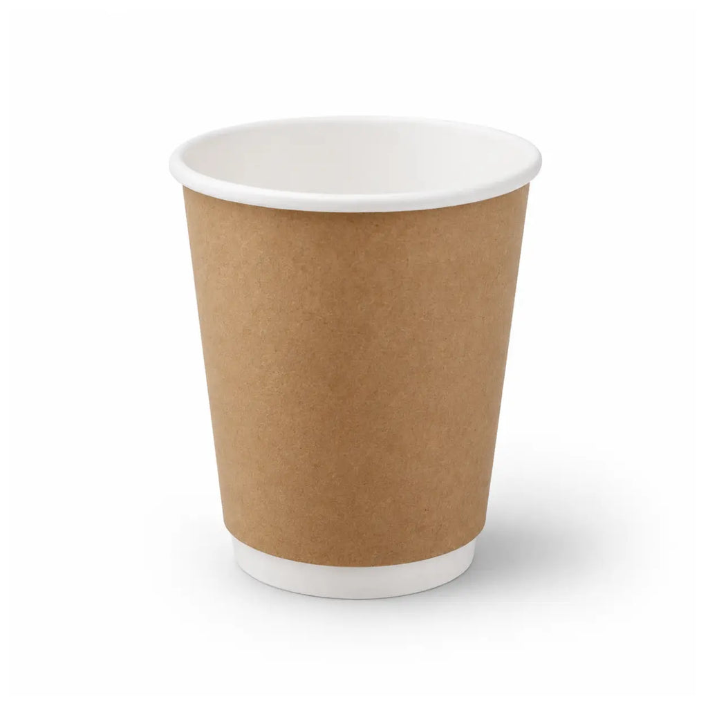 Eco Friendly 10 oz Disposable Brown Double Wall Kraft Hot and Cold Drink Paper Cup – 360 ml