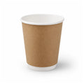 Eco Friendly 10 oz Disposable Brown Double Wall Kraft Hot and Cold Drink Paper Cup – 360 ml