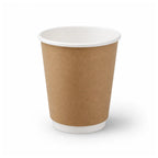 Eco Friendly 10 oz Disposable Brown Double Wall Kraft Hot and Cold Drink Paper Cup – 360 ml