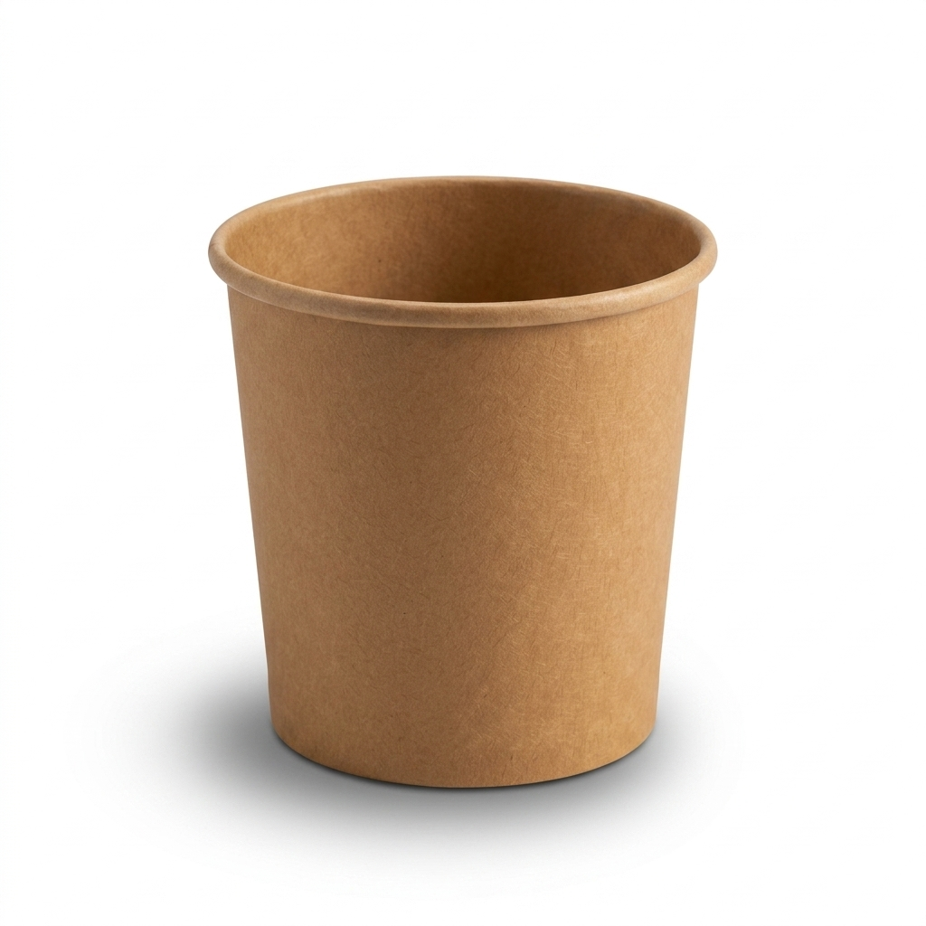 Milieuvriendelijke 12oz Wegwerp Bruine Kraftpapieren Soepbeker – 355ml | 9,0 x 7,2 x 8,6 cm