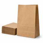 Eco-Friendly Disposable Brown Kraft Paper Grocery Bag – 32 X 25 X 11 cm