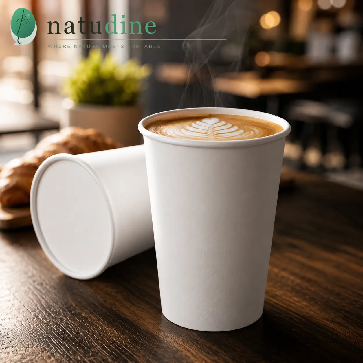 Milieuvriendelijke 16 oz Wegwerp Papieren Warme Beker – 500 ml Witte Thee- & Koffiebeker