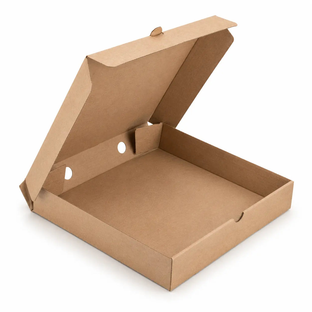 Eco-Friendly 12 Inch Disposable Brown Kraft Paper Pizza Box – 32 x 32 x 4.5 cm