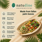 Organic Palm Leaf Oval Platter - 30 x 20 x 2.5 cm (Small)