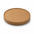 Milieuvriendelijk Wegwerp Bruin Kraftpapieren Deksel voor Saladekom - 17,5cm Diameter | Past op 1000 ml / 32oz