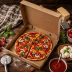 Eco-Friendly 12 Inch Disposable Brown Kraft Paper Pizza Box – 32 x 32 x 4.5 cm