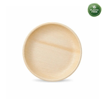 Organic Palm Round Plate - 20 cm
