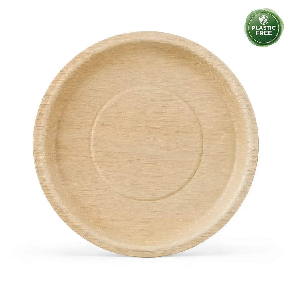 Organisch Palm Rond Bord - 30 cm