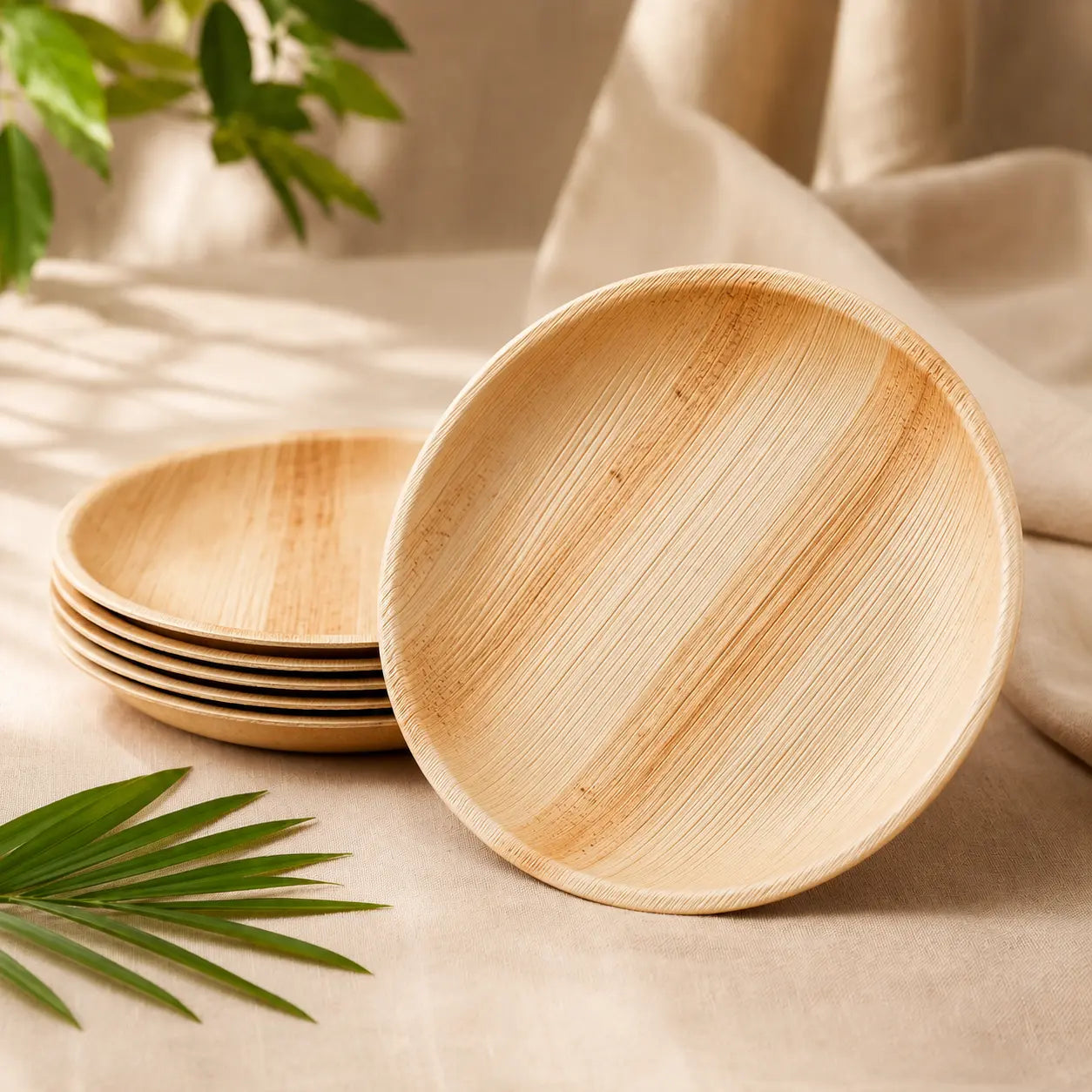 Organisch Palm Rond Bord - 18 cm