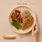 Organic Palm Round Plate - 23 cm