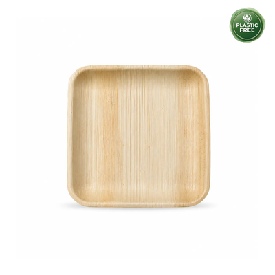 Organic Palm Square Plate - 20 cm