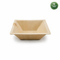 Organic Palm Leaf Square Pyramid Bowl – 18 × 18 × 4 cm