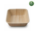 Organic Palm Leaf Square Deep Bowl | 17×17×4.5 cm