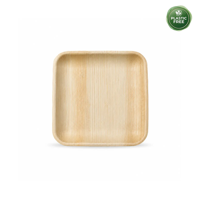 Organisch Palm Vierkant Bord - 18 cm