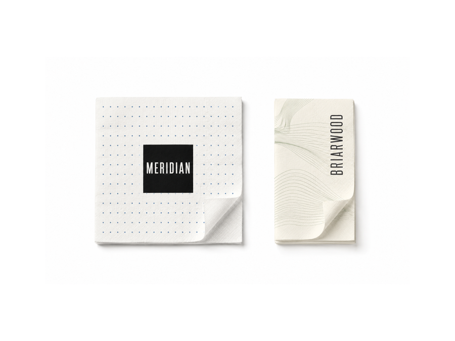 Custom printed napkin configuration preview