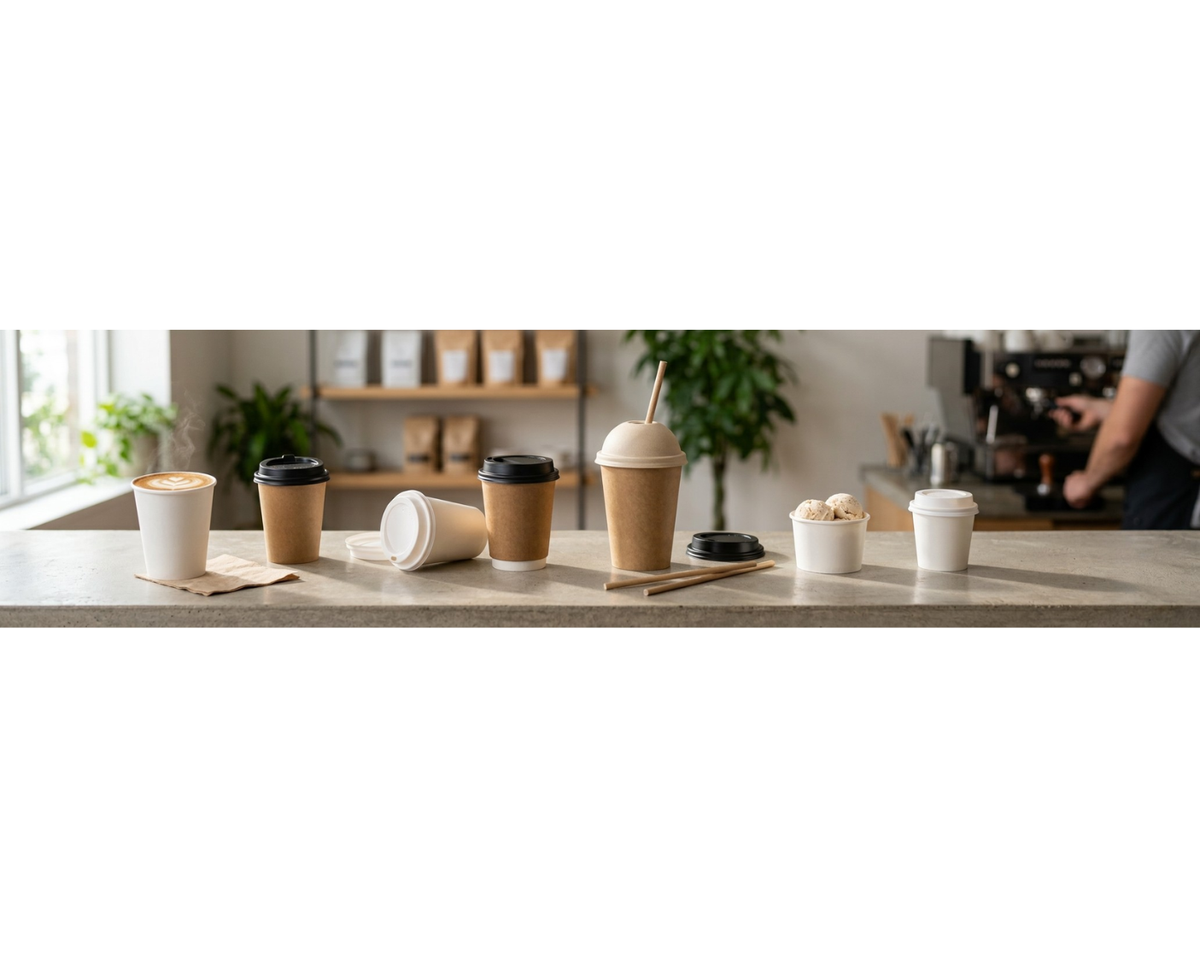 Natudine bekers en rietjes