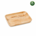 Organic Palm Leaf Rectangular Plate - 11 x 15 x 2.5 cm