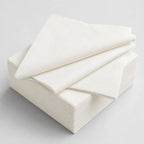 Milieuvriendelijk Wegwerp Wit Zuiver Houtpulp Dinerservet – 40x40cm | 2-laags, 1/4 Gevouwen