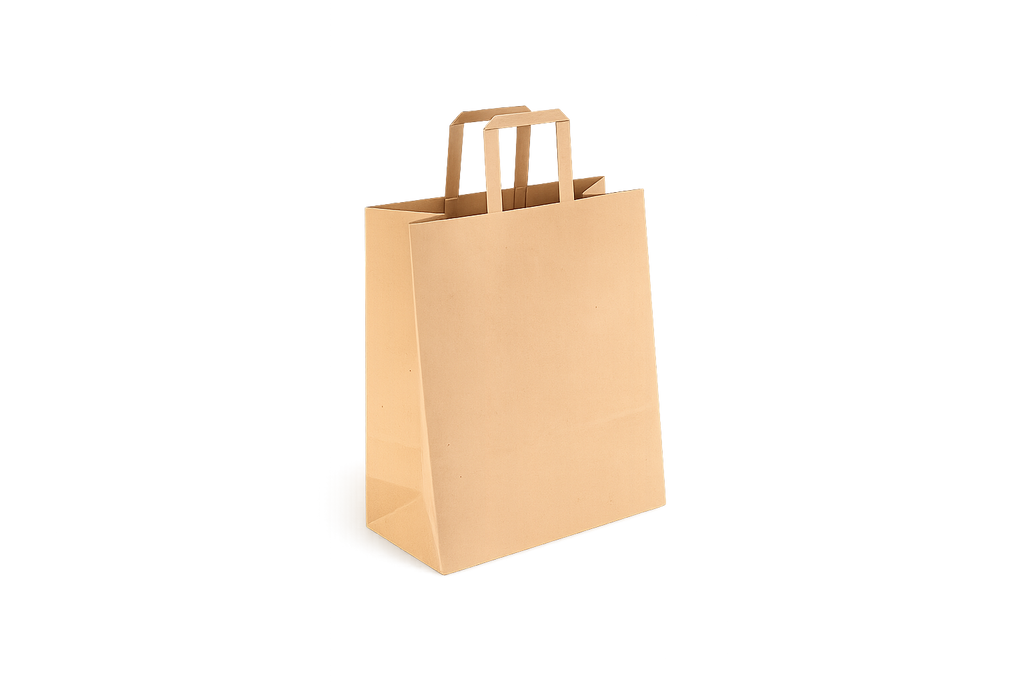 280x150x275mm Small Flat Handle Kraft Paper Bags